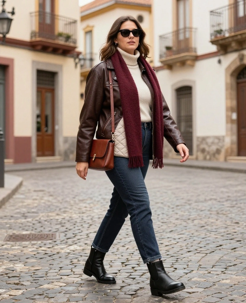 What to Wear in Naples in December: 15 Chic Winter Outfits You’ll Be Glad You Packed 69 what to wear in Naples in December What to Wear in Naples in December: 15 Chic Winter Outfits You’ll Be Glad You Packed - 11. A Leather Jacket Made Winter-Ready with Warm Layers 1