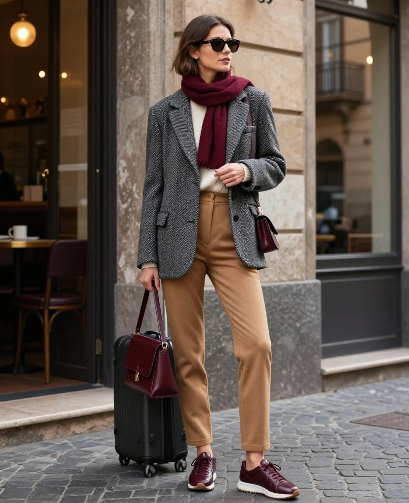 What to Wear in Naples in December: 15 Chic Winter Outfits You’ll Be Glad You Packed 8 what to wear in Naples in December What to Wear in Naples in December: 15 Chic Winter Outfits You’ll Be Glad You Packed - 2. A Tailored Blazer Over a Fine Knit for Easy Smart-Casual Days 1