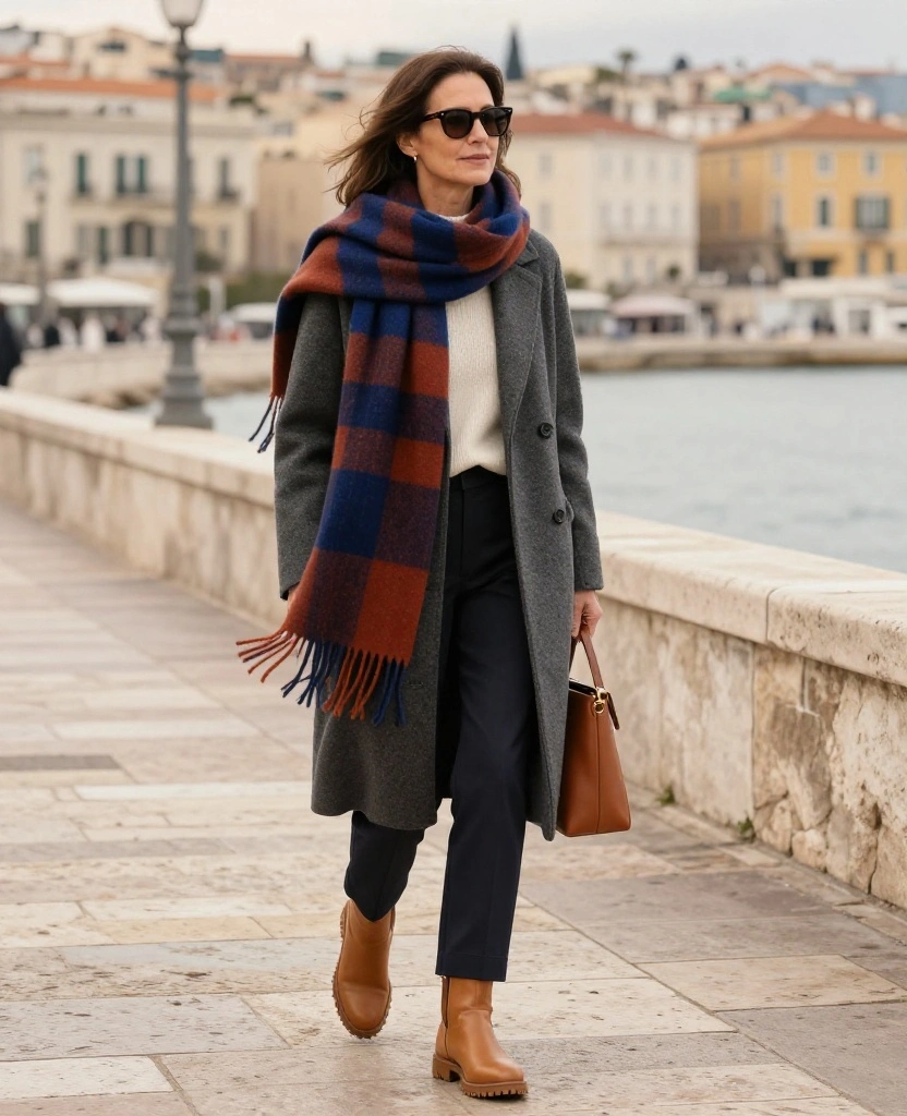 What to Wear in Naples in December: 15 Chic Winter Outfits You’ll Be Glad You Packed 29 what to wear in Naples in December What to Wear in Naples in December: 15 Chic Winter Outfits You’ll Be Glad You Packed - 5. Let a Statement Scarf Do the Styling Work 1