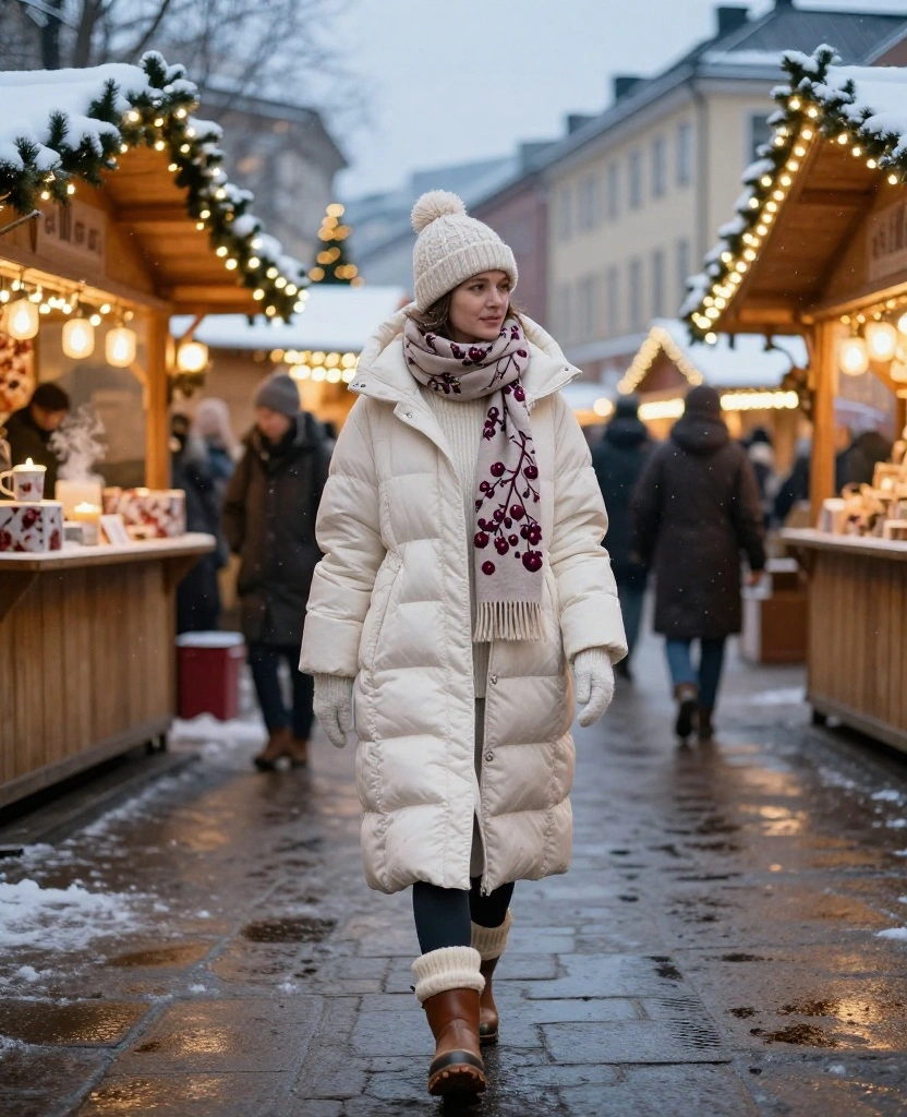 What to Wear in Oslo in December for Christmas Markets: 12 Festive Outfits That Beat the Chill 40 what to wear in Oslo in December What to Wear in Oslo in December for Christmas Markets: 12 Festive Outfits That Beat the Chill - 10. The Berry Puffer with Fleece-Lined Leggings 1