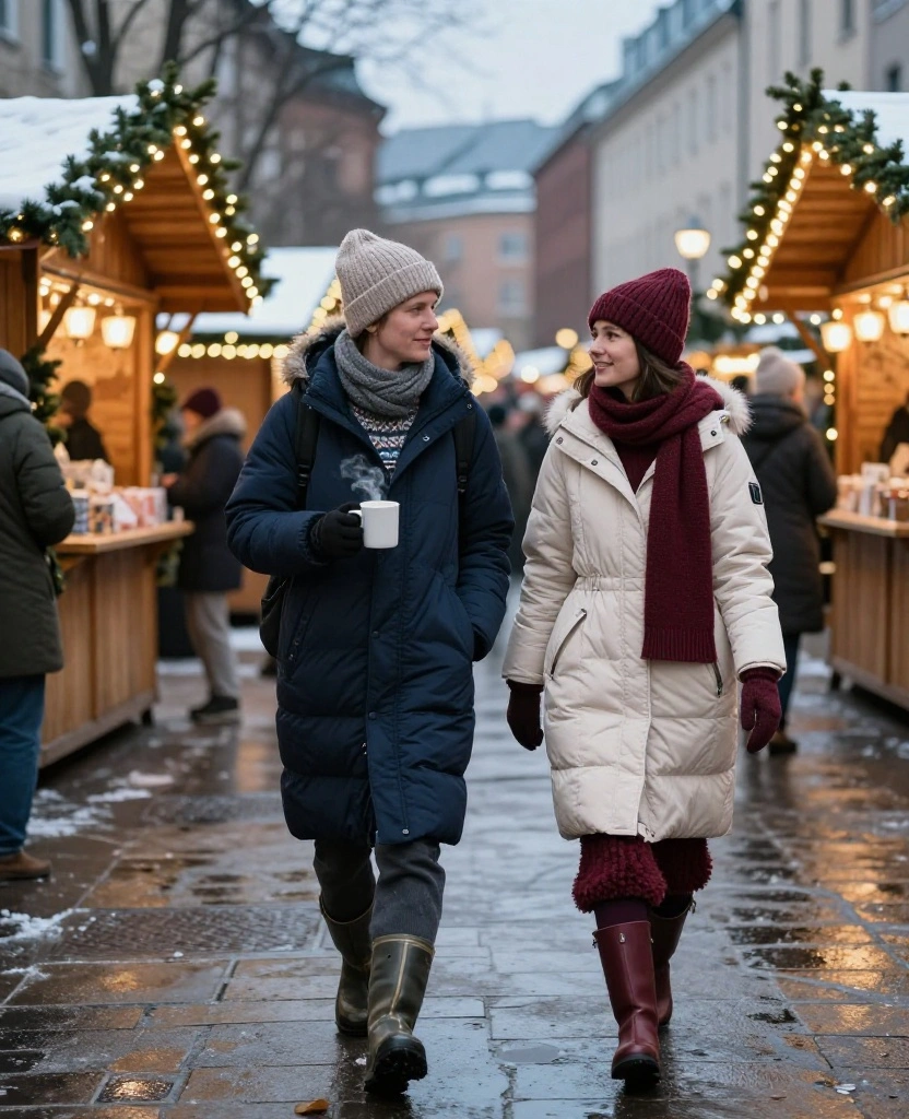 What to Wear in Oslo in December for Christmas Markets: 12 Festive Outfits That Beat the Chill 43 what to wear in Oslo in December What to Wear in Oslo in December for Christmas Markets: 12 Festive Outfits That Beat the Chill - 11. The Coordinated Couple’s Winter Color Story 1