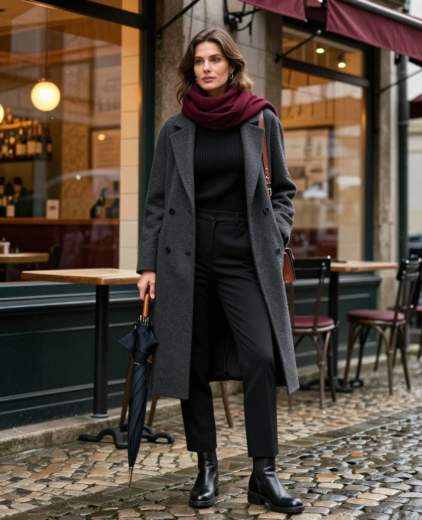 What to Wear in Porto in December: 15 Chic Winter Outfits You’ll Wish You Packed! 58 What to Wear in Porto in December What to Wear in Porto in December: 15 Chic Winter Outfits You’ll Wish You Packed! - 10. A Polished Black Base for Dinner and Wine Bars 1