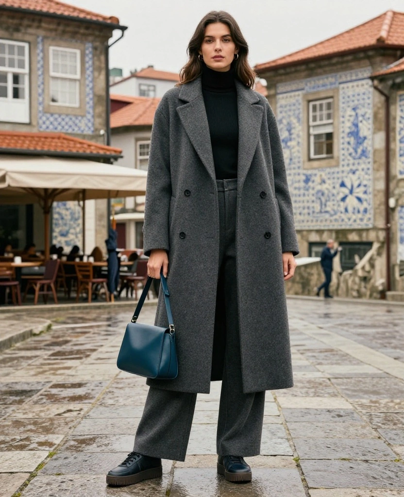 What to Wear in Porto in December: 15 Chic Winter Outfits You’ll Wish You Packed! 44 What to Wear in Porto in December What to Wear in Porto in December: 15 Chic Winter Outfits You’ll Wish You Packed! - 8. The Long Wool Coat and Wide-Leg Trousers 1