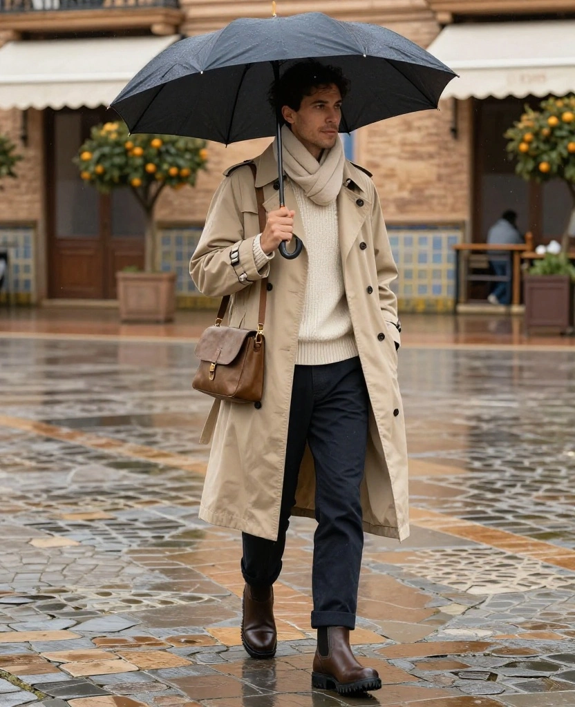 What to Wear in Seville in December: 12 Rain-Proof Outfit Ideas That Keep You Stylish and Comfortable 1 what to wear in Seville in December What to Wear in Seville in December: 12 Rain-Proof Outfit Ideas That Keep You Stylish and Comfortable - 1. The Classic Trench, Soft Sweater, and Waterproof Ankle Boots 1