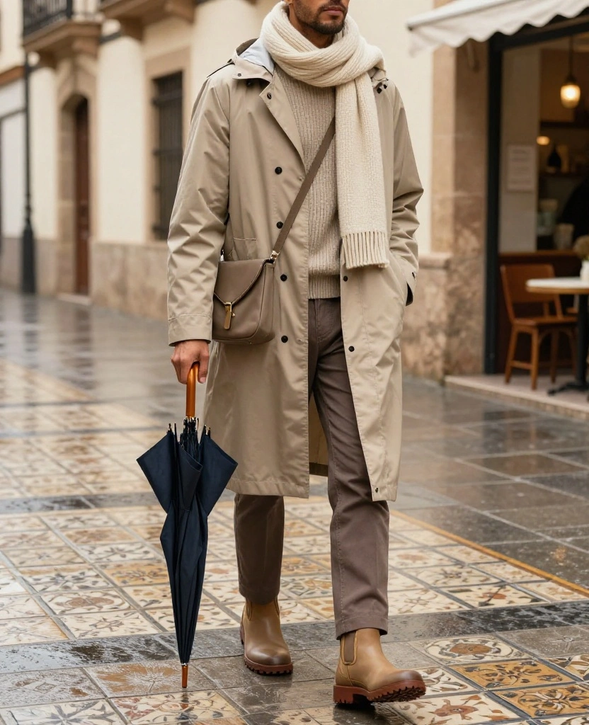 What to Wear in Seville in December: 12 Rain-Proof Outfit Ideas That Keep You Stylish and Comfortable 27 what to wear in Seville in December What to Wear in Seville in December: 12 Rain-Proof Outfit Ideas That Keep You Stylish and Comfortable - 5. A Tonal Neutral Look That Handles Sudden Showers 1