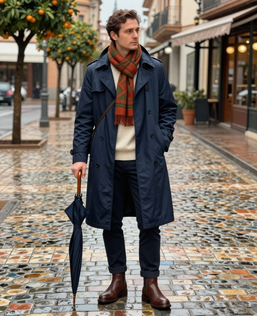 What to Wear in Seville in December: 12 Rain-Proof Outfit Ideas That Keep You Stylish and Comfortable 50 what to wear in Seville in December What to Wear in Seville in December: 12 Rain-Proof Outfit Ideas That Keep You Stylish and Comfortable - 8. A Statement Scarf That Makes Basic Layers Feel Special 1