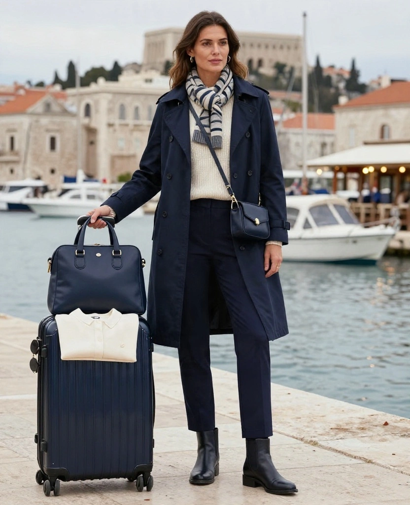 What to Wear in Split in December: 15 Chic Outfit Ideas You’ll Wish You Packed! 96 What to Wear in Split in December What to Wear in Split in December: 15 Chic Outfit Ideas You’ll Wish You Packed! - 14. The Easy Day-to-Night Capsule in Navy and Cream 1