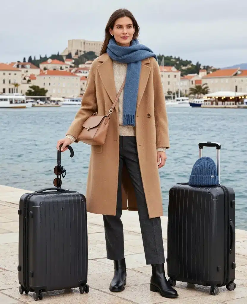 What to Wear in Split in December: 15 Chic Outfit Ideas You’ll Wish You Packed! 8 What to Wear in Split in December What to Wear in Split in December: 15 Chic Outfit Ideas You’ll Wish You Packed! - 2. The Camel Wool Coat With a Soft Neutral Knit 1
