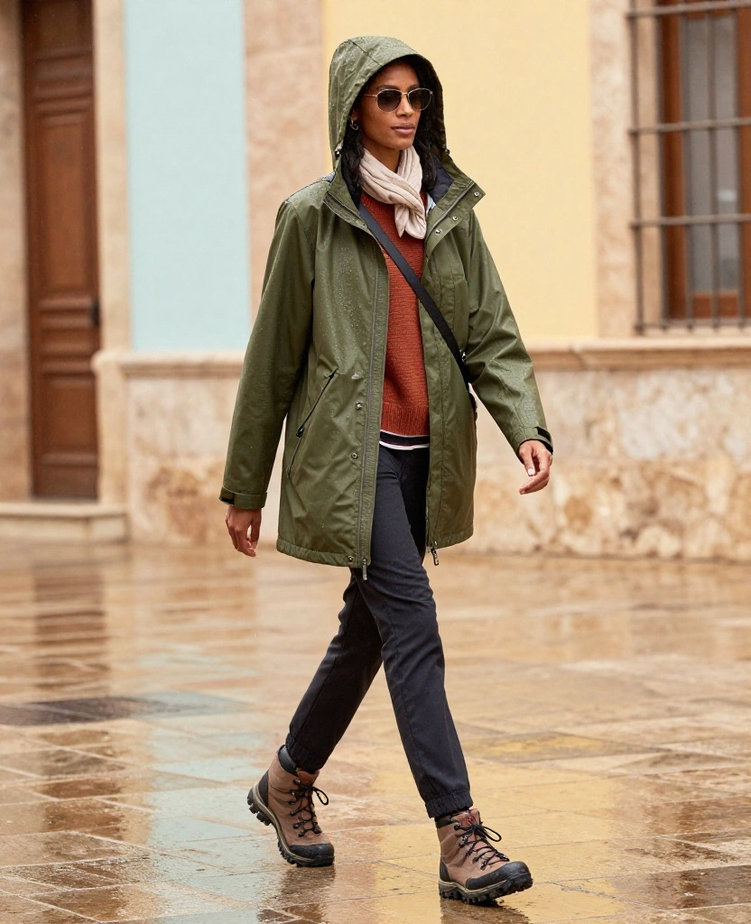 What to Wear in Valencia in December: 15 Chic Outfit Ideas You’ll Want to Copy! 55 What to Wear in Valencia in December What to Wear in Valencia in December: 15 Chic Outfit Ideas You’ll Want to Copy! - 9. The Rain-Ready Shell Over Soft Layers 1
