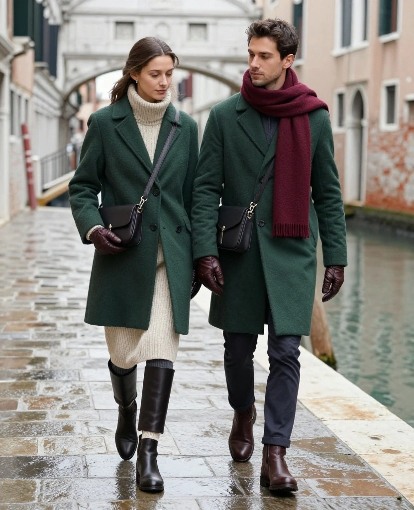 What to Wear in Venice Winter: 13 Layering Tricks That Keep You Cozy Without the Bulky Look 41 What to Wear in Venice in December What to Wear in Venice Winter: 13 Layering Tricks That Keep You Cozy Without the Bulky Look - 7. Treat Your Shoes as a Main Layer of Protection 1
