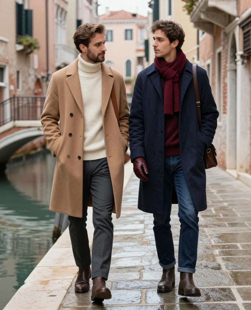 What to Wear in Venice Winter: 13 Layering Tricks That Keep You Cozy Without the Bulky Look 55 What to Wear in Venice in December What to Wear in Venice Winter: 13 Layering Tricks That Keep You Cozy Without the Bulky Look - 9. Keep Trousers Slim but Not Skin-Tight 1