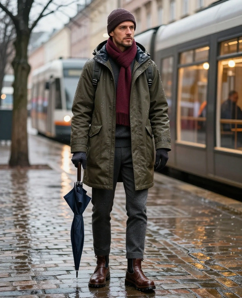 What to Wear in Warsaw in December for Men: 14 Sharp Winter Looks That Handle Freezing Temperatures 81 What to wear in Warsaw in December What to Wear in Warsaw in December for Men: 14 Sharp Winter Looks That Handle Freezing Temperatures - 13. The Wet-Snow Outfit With Slush-Proof Footwear 1