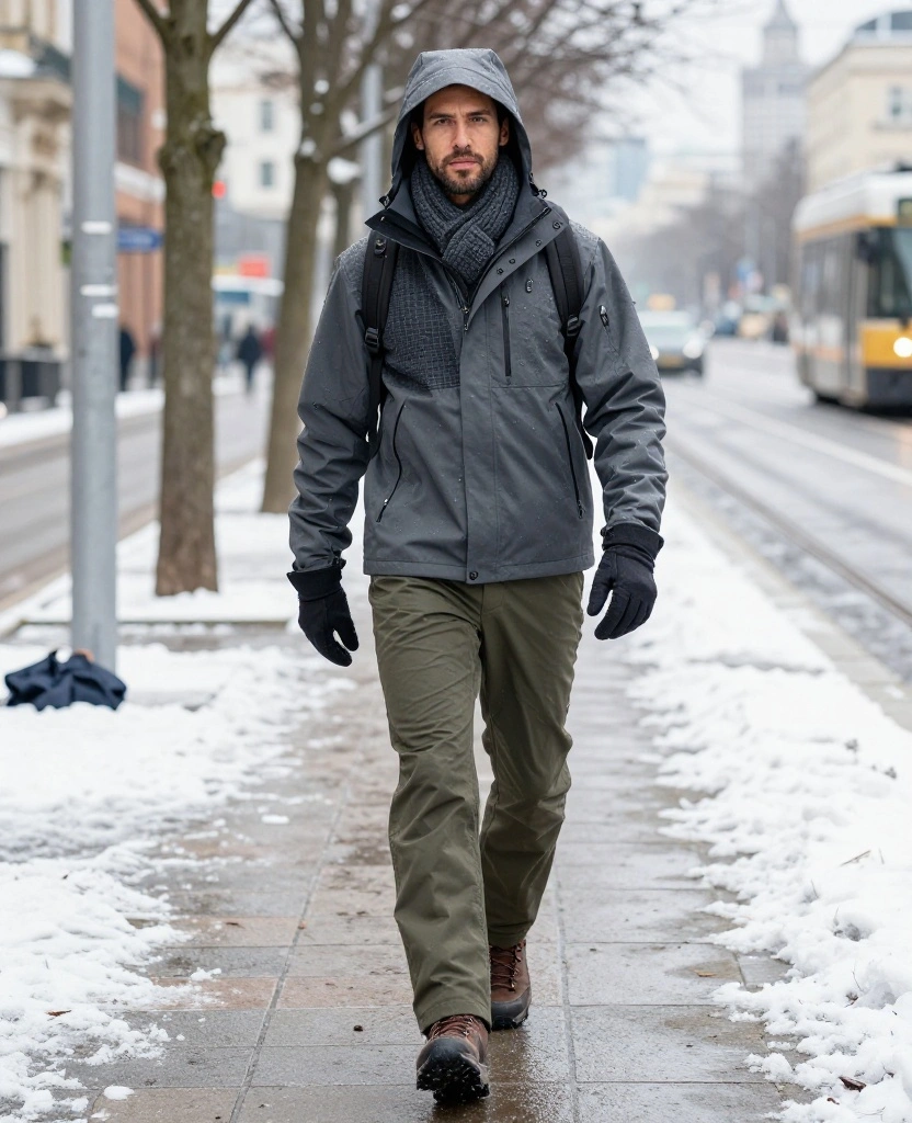 What to Wear in Warsaw in December for Men: 14 Sharp Winter Looks That Handle Freezing Temperatures 41 What to wear in Warsaw in December What to Wear in Warsaw in December for Men: 14 Sharp Winter Looks That Handle Freezing Temperatures - 7. The Weatherproof Commuter Look for Long Walking Days 1