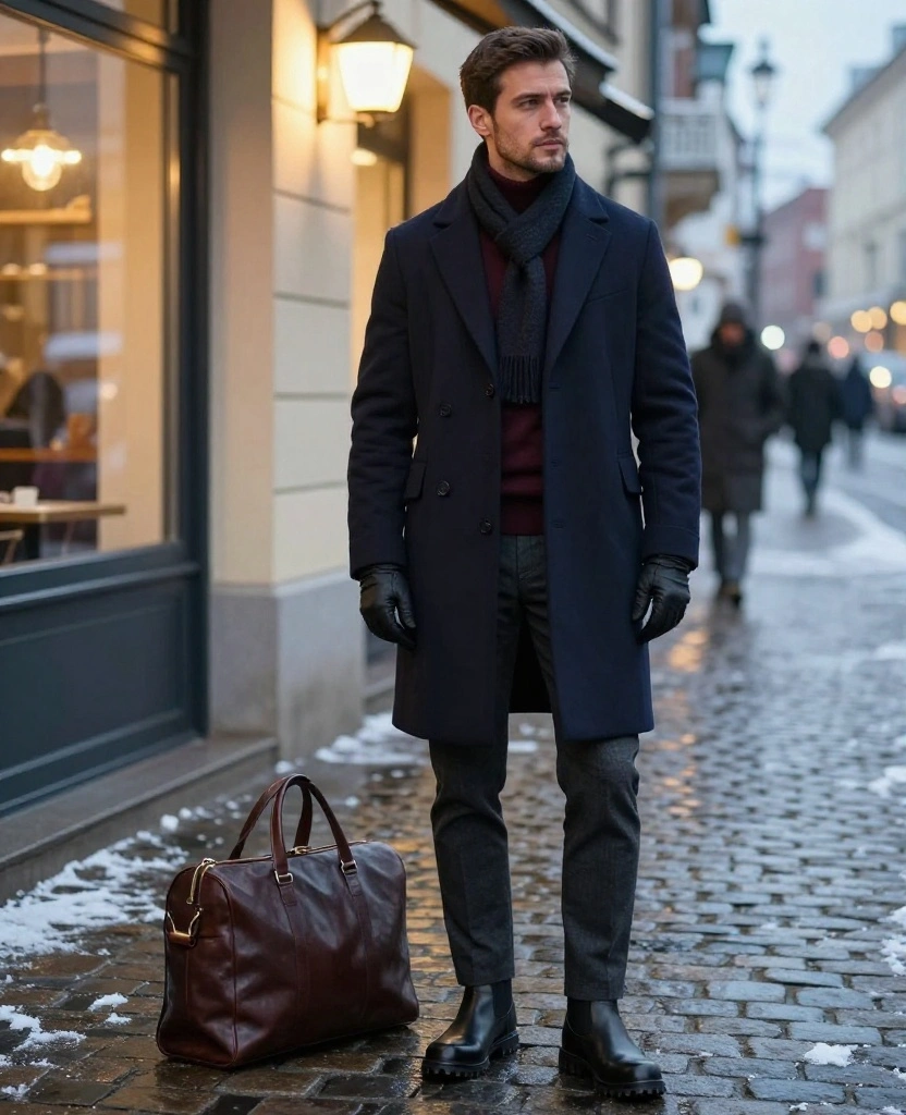 What to Wear in Warsaw in December for Men: 14 Sharp Winter Looks That Handle Freezing Temperatures 51 What to wear in Warsaw in December What to Wear in Warsaw in December for Men: 14 Sharp Winter Looks That Handle Freezing Temperatures - 9. The Smart Dinner Look That Still Handles the Walk There 1